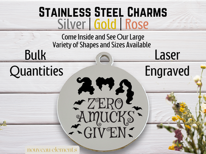 Zero Amucks Given | Laser Engraved Stainless Steel Charm