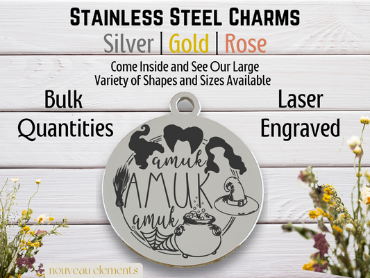 AMUK | Laser Engraved Stainless Steel Charm