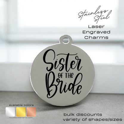 Bridesmaid | Engraved Stainless Steel Charm